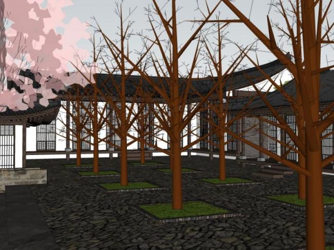 Sketchup别墅模型|别墅,中式风格 Sketchup别墅模型|别墅,中式风格