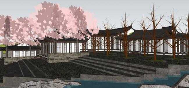 Sketchup别墅模型|别墅,中式风格 Sketchup别墅模型|别墅,中式风格