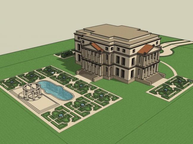 Sketchup别墅模型|别墅景观,现代风格 Sketchup别墅模型|别墅景观,现代风格