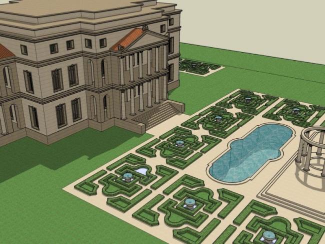 Sketchup别墅模型|别墅景观,现代风格 Sketchup别墅模型|别墅景观,现代风格