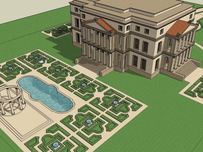 Sketchup别墅模型|别墅景观,现代风格 Sketchup别墅模型|别墅景观,现代风格