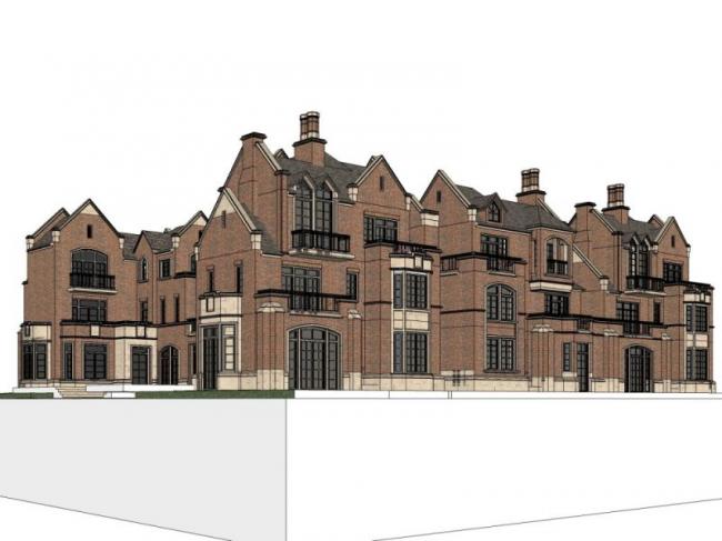 Sketchup别墅模型|联排别墅,古典风格 Sketchup别墅模型|联排别墅,古典风格