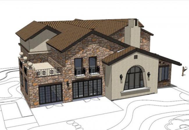 Sketchup别墅模型|独栋别墅,现代风格 Sketchup别墅模型|独栋别墅,现代风格