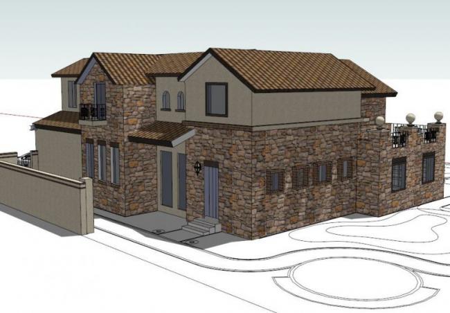 Sketchup别墅模型|独栋别墅,现代风格 Sketchup别墅模型|独栋别墅,现代风格