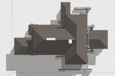 Sketchup别墅模型|叠拼别墅，现代风格，赖特，马丁别墅-BIM建筑网