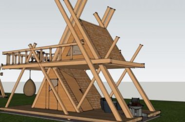 Sketchup别墅模型|度假木屋，现代风格-BIM建筑网