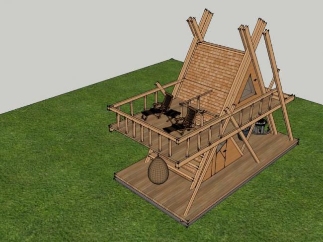 Sketchup别墅模型|度假木屋,现代风格 Sketchup别墅模型|度假木屋,现代风格