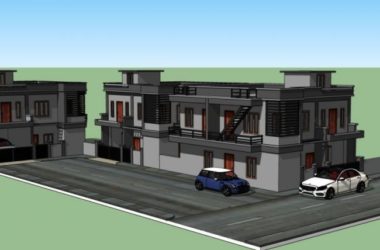 Sketchup别墅模型|独栋别墅，现代风格-BIM建筑网