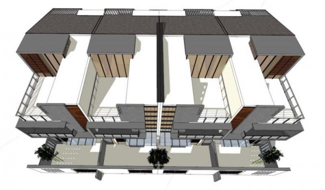 Sketchup别墅模型|联排别墅,现代风格 Sketchup别墅模型|联排别墅,现代风格