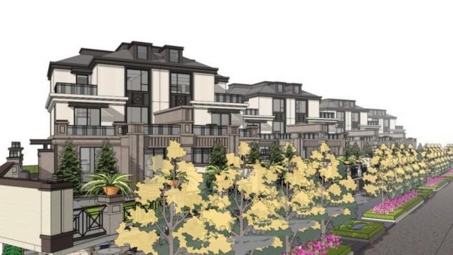 Sketchup别墅模型|双拼别墅,古典风格 Sketchup别墅模型|双拼别墅,古典风格