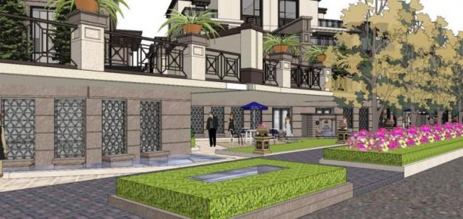 Sketchup别墅模型|双拼别墅,古典风格 Sketchup别墅模型|双拼别墅,古典风格