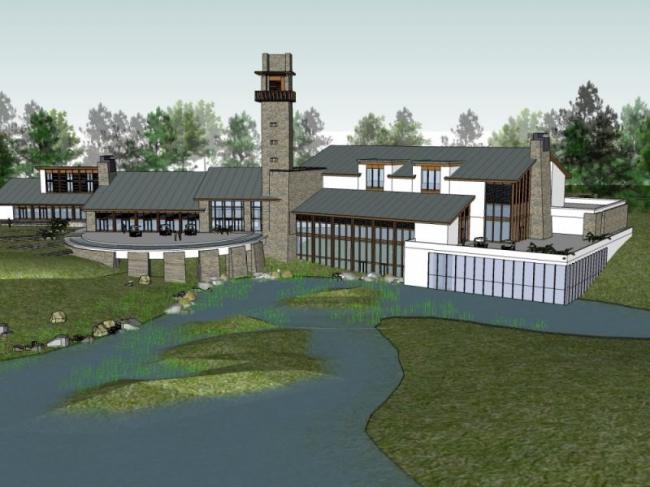 Sketchup别墅模型|山地别墅,现代中式风格 Sketchup别墅模型|山地别墅,现代中式风格