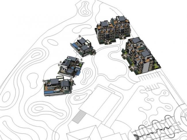 Sketchup别墅模型|独栋别墅,现代风格 Sketchup别墅模型|独栋别墅,现代风格