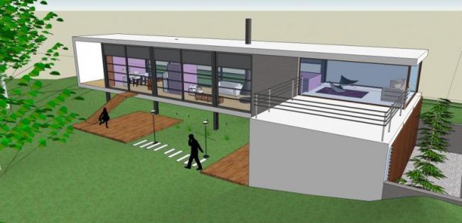 Sketchup别墅模型|独栋别墅,现代风格 Sketchup别墅模型|独栋别墅,现代风格