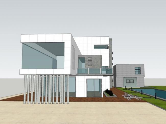 Sketchup别墅模型|独栋别墅,现代风格 Sketchup别墅模型|独栋别墅,现代风格