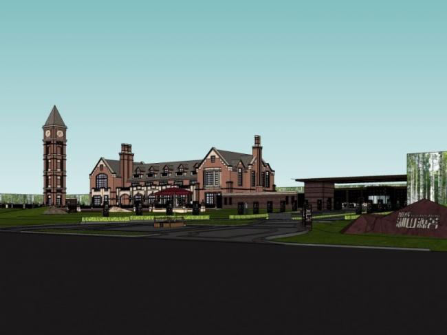 Sketchup别墅模型|联排别墅,古典风格 Sketchup别墅模型|联排别墅,古典风格