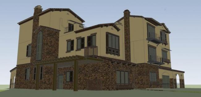 Sketchup别墅模型|叠拼别墅,古典风格 Sketchup别墅模型|叠拼别墅,古典风格