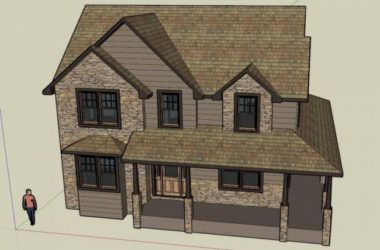 Sketchup别墅模型|独栋别墅，现代风格-BIM建筑网