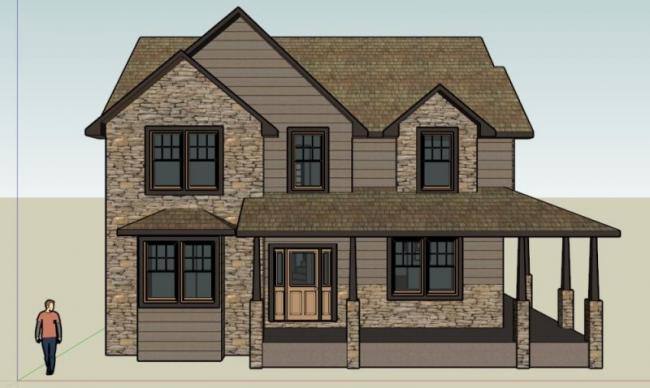 Sketchup别墅模型|独栋别墅,现代风格 Sketchup别墅模型|独栋别墅,现代风格