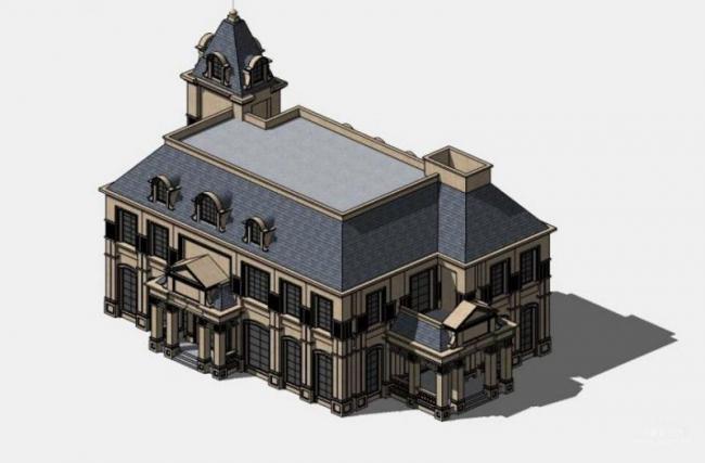 Sketchup别墅模型|独栋别墅,古典风格 Sketchup别墅模型|独栋别墅,古典风格