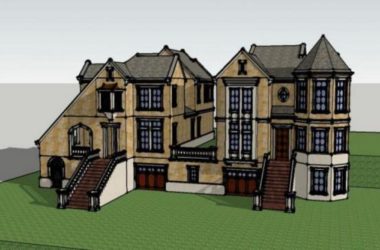 Sketchup别墅模型|叠拼别墅，古典风格-BIM建筑网