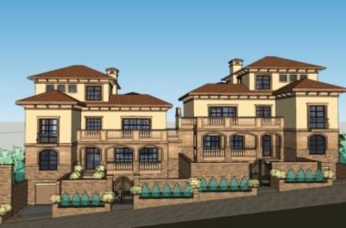 Sketchup别墅模型|叠拼别墅，古典风格-BIM建筑网