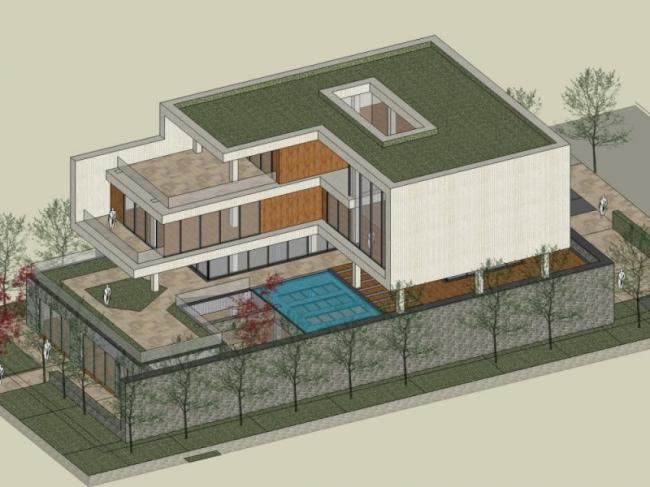 Sketchup别墅模型|独栋别墅,现代风格 Sketchup别墅模型|独栋别墅,现代风格