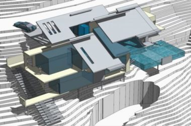 Sketchup别墅模型|坡地别墅，独栋别墅，现代风格-BIM建筑网