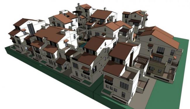 Sketchup别墅模型|别墅群,西班牙古典 Sketchup别墅模型|别墅群,西班牙古典