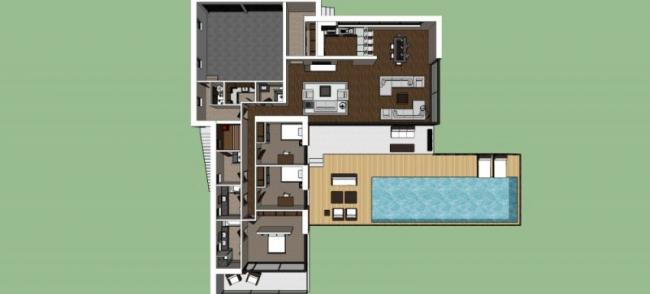 Sketchup别墅模型|独栋别墅,现代风格 Sketchup别墅模型|独栋别墅,现代风格