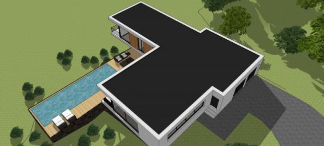 Sketchup别墅模型|独栋别墅,现代风格 Sketchup别墅模型|独栋别墅,现代风格