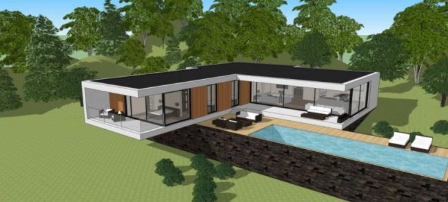 Sketchup别墅模型|独栋别墅,现代风格 Sketchup别墅模型|独栋别墅,现代风格