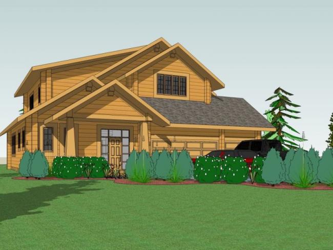 Sketchup别墅模型|独栋别墅,古典风格 Sketchup别墅模型|独栋别墅,古典风格