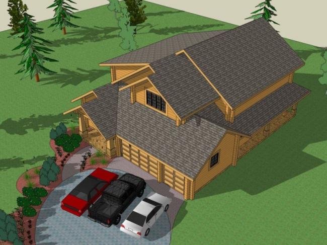 Sketchup别墅模型|独栋别墅,古典风格 Sketchup别墅模型|独栋别墅,古典风格