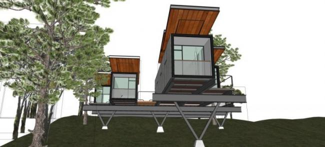 Sketchup别墅模型|独栋别墅,现代风格 Sketchup别墅模型|独栋别墅,现代风格