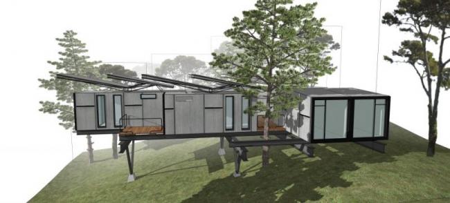 Sketchup别墅模型|独栋别墅,现代风格 Sketchup别墅模型|独栋别墅,现代风格