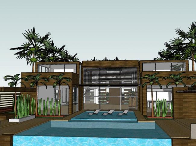 Sketchup别墅模型|独栋别墅,现代风格 Sketchup别墅模型|独栋别墅,现代风格