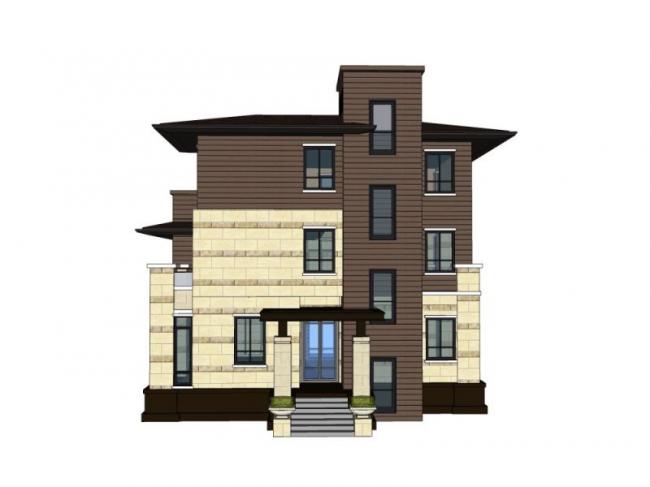 Sketchup别墅模型|叠拼别墅,现代风格 Sketchup别墅模型|叠拼别墅,现代风格