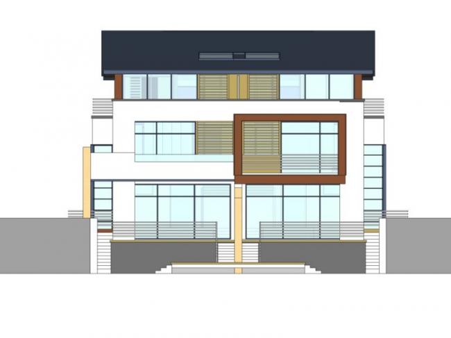 Sketchup别墅模型|双拼别墅,现代风格 Sketchup别墅模型|双拼别墅,现代风格