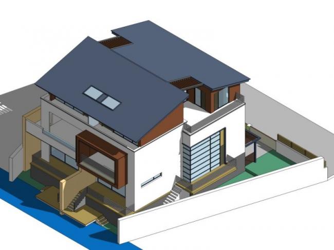 Sketchup别墅模型|双拼别墅,现代风格 Sketchup别墅模型|双拼别墅,现代风格