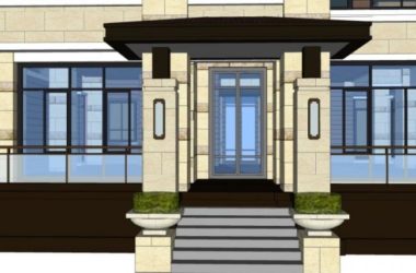 Sketchup别墅模型|独栋别墅，现代风格-BIM建筑网