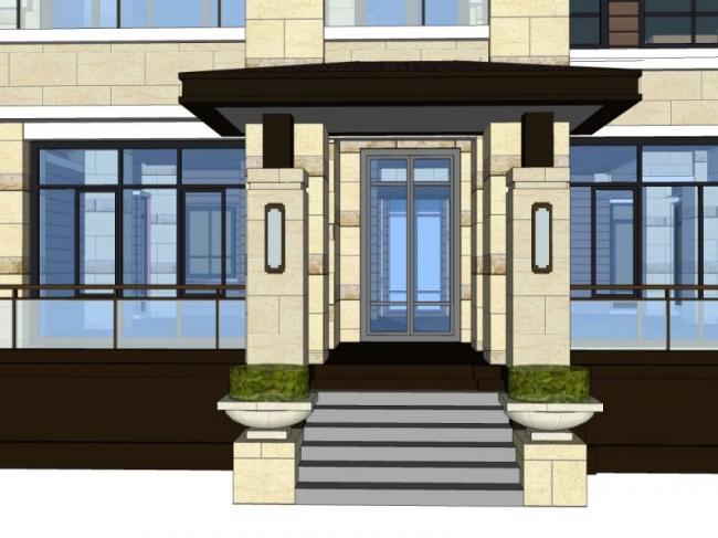 Sketchup别墅模型|独栋别墅,现代风格 Sketchup别墅模型|独栋别墅,现代风格