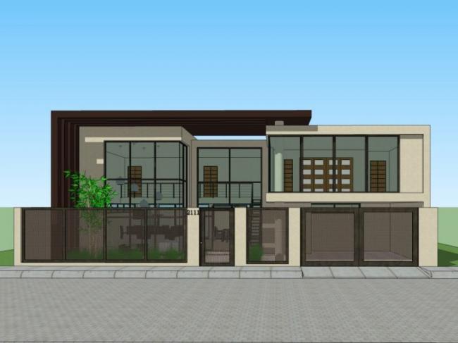 Sketchup别墅模型|独栋别墅,现代风格 Sketchup别墅模型|独栋别墅,现代风格