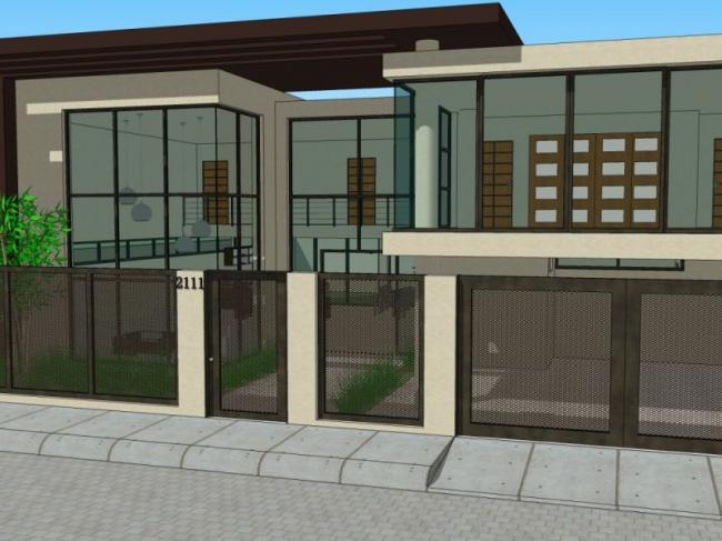 Sketchup别墅模型|独栋别墅,现代风格 Sketchup别墅模型|独栋别墅,现代风格