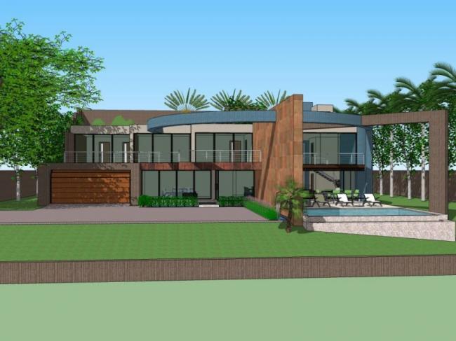 Sketchup别墅模型|独栋别墅,现代风格 Sketchup别墅模型|独栋别墅,现代风格