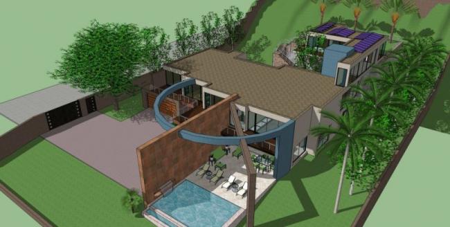 Sketchup别墅模型|独栋别墅,现代风格 Sketchup别墅模型|独栋别墅,现代风格