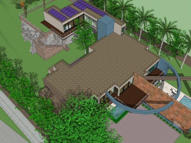 Sketchup别墅模型|独栋别墅,现代风格 Sketchup别墅模型|独栋别墅,现代风格