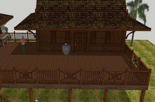 Sketchup别墅模型|度假小木屋,现代风格 Sketchup别墅模型|度假小木屋,现代风格