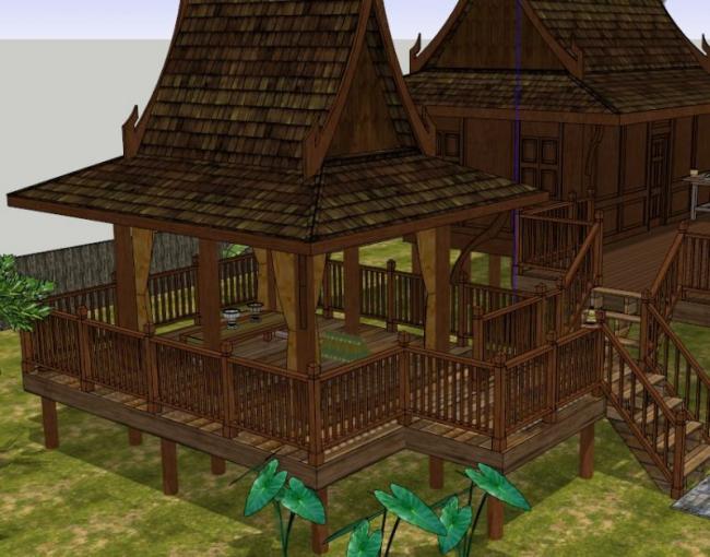 Sketchup别墅模型|度假小木屋,现代风格 Sketchup别墅模型|度假小木屋,现代风格