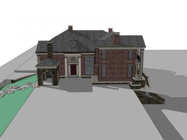 Sketchup别墅模型|独栋别墅,古典风格 Sketchup别墅模型|独栋别墅,古典风格